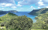 A bay on Nuku Hiva, the capital island of the Marquesas islands.