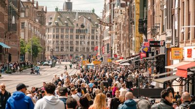 A big crowd in Amsterdam.