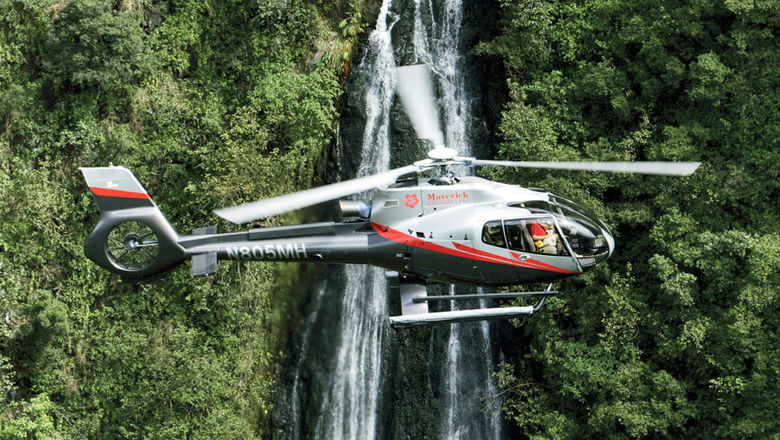 A Maverick Helicopters tour of Maui takes guests into the Hana Rainforest.