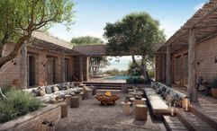 A rendering of the courtyard at the Discover Collection Amboseli in Kenya. The resort is planned to be one of several operating under the Discover Collection name; the first is planned to open in Oman next year.