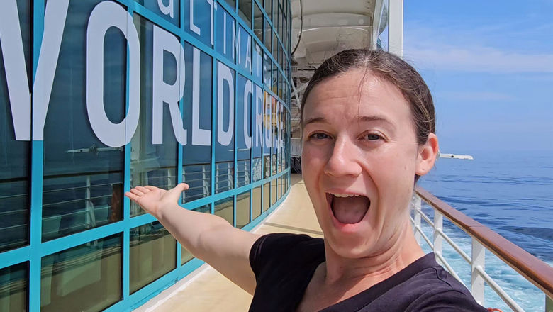 Jenny Hunnicutt has posted about 200 videos from Royal Caribbean's Ultimate World Cruise under the handle @drjennytravels.