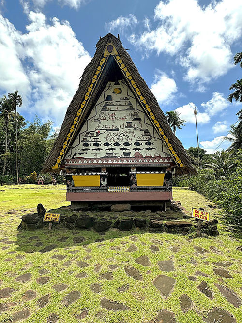 A traditional Bai house on Koror.