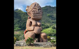 An enormous tiki, Tuhiva, on Nuku Hiva.