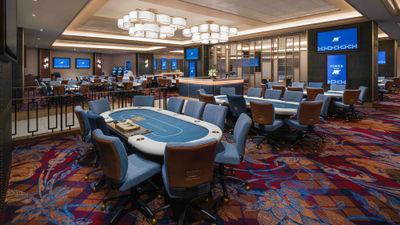 The Venetian’s new poker room has 50 tables, a self-serve soda fountain and charging ports at every seat, among other amenities.