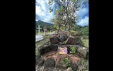 Artist Paul Gauguin's grave in Hiva Oa.