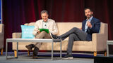 Travel Weekly editor in chief Arnie Weissmann (left) in conversation with Carnival Corp. CEO Josh Weinstein at CruiseWorld.