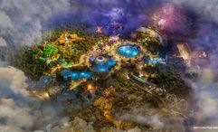 A rendering of Epic Universe. Comcast's theme park revenue was down 5.3% in the third quarter, which executives attributed to continued lower attendance at domestic theme parks compared to what was a record-breaking 2023, but excitement is high around the opening of Epic Universe in Orlando next May.