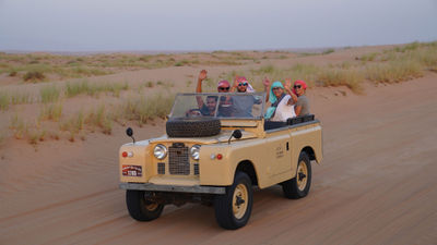 A Platinum Heritage Land Rover excursion in the Dubai Desert Conservation Reserve.