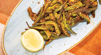 Onwuachi's crispy okra dish was a standout side during the festival.