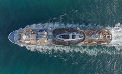 An aerial view of the Norwegian Prima. Parent company Norwegian Cruise Line Holdings said occupancy came in at 108.1% in Q3.