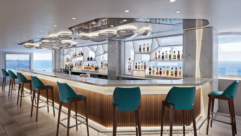 The Norwegian Aqua and Norwegian Luna's Belvedere Bar.