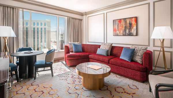 One of the newly redesigned suites at the Venetian Resort Las Vegas.