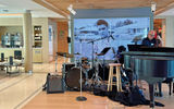 Passengers can enjoy live music performances in the living room aboard the Viking Mississippi.