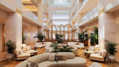 The Regent Santa Monica Beach's lobby.