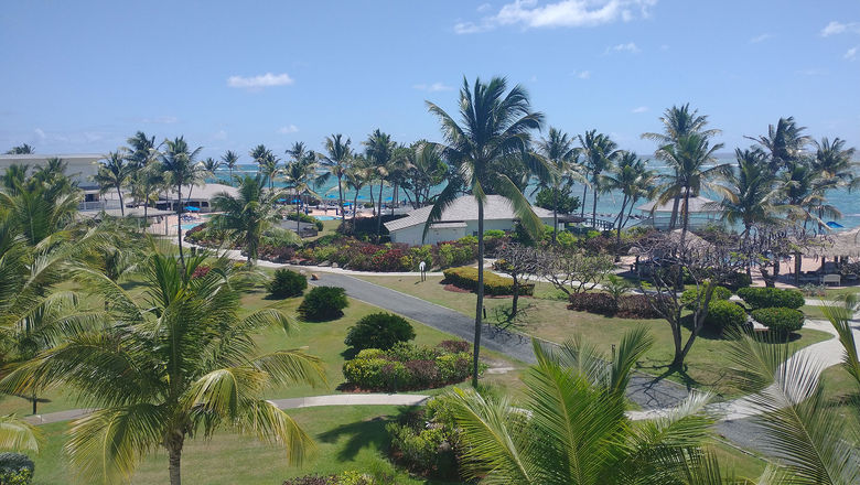 A view from the Harmony adults-only wing at the Coconut Bay Beach Resort and Spa in St. Lucia.