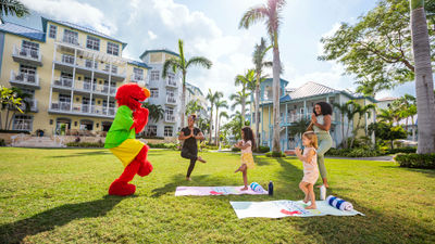 Beaches Resorts has a new Sesame Street Sunrise Yoga program at its Turks and Caicos and Jamaica properties.