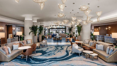 The Sheraton San Diego's redesigned lobby.