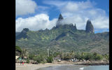 The "skyline" of Ua Pou includes peaks over 4,000 feet, the highest in the Marquesas.