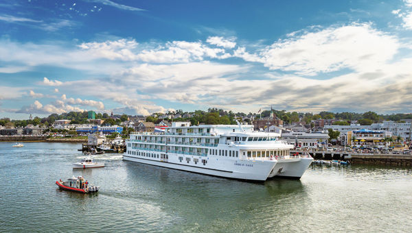 The American Eagle, shown here in New England, is one of American Cruise Lines' Coastal Cats.