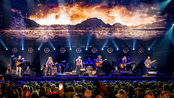 The Eagles, seen performing at another venue, have begun a series of concerts at Sphere in Las Vegas.