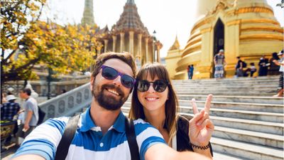 Western tourists in Bangkok.