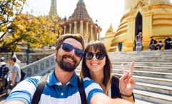 Western tourists in Bangkok.